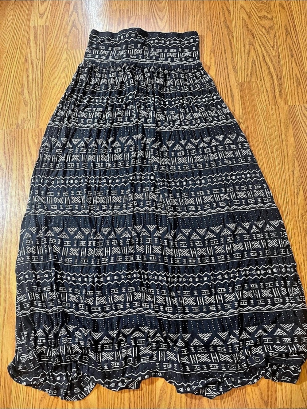 Billabong Boho Southwestern Print High Rise Maxi Skirt Size Medium Festival